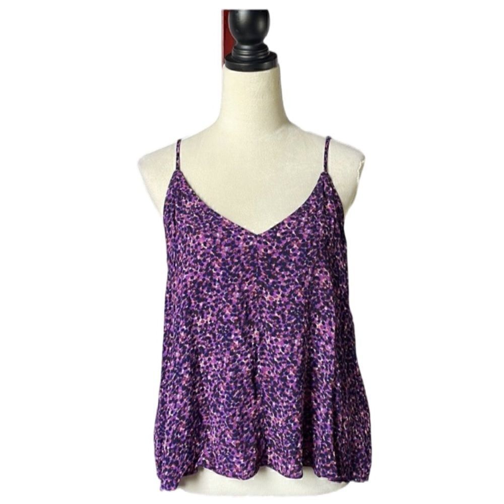 Eight Sixty Multicolored Flowing Tank Top with Adjustable Straps (Size: M)